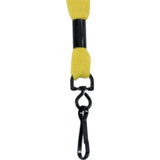 1/2" Cotton Lanyard with Metal Crimp & Split-Ring