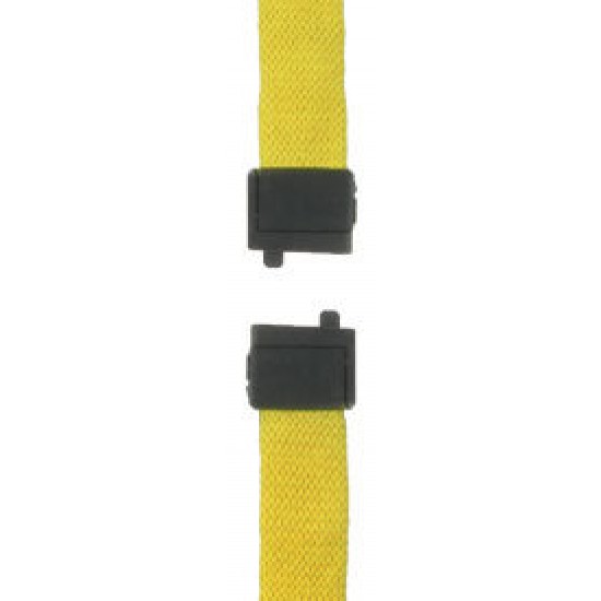 3/4" Two-Tone Polyester Lanyard with Metal Crimp & Metal Split Ring