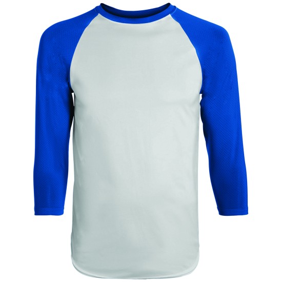 Adult Wicking Polyester 3/4 Raglan Sleeve T-Shirt