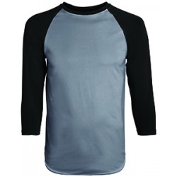 Adult Wicking Polyester 3/4 Raglan Sleeve T-Shirt