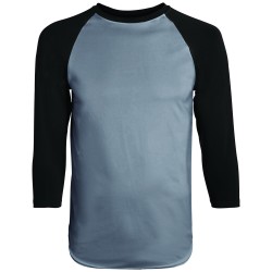 Adult Wicking Polyester 3/4 Raglan Sleeve T-Shirt