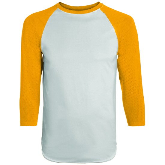 Youth Wicking Polyester 3/4 Raglan Sleeve T-Shirt