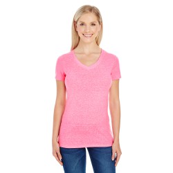 Threadfast Apparel - Ladies' Triblend Short-Sleeve V-Neck T-Shirt