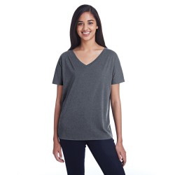 Threadfast Apparel - Ladies' Triblend Fleck Short-Sleeve V-Neck T-Shirt