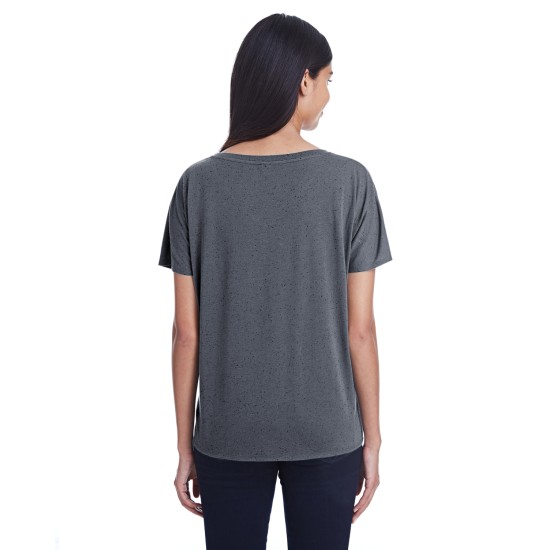 Threadfast Apparel - Ladies' Triblend Fleck Short-Sleeve V-Neck T-Shirt