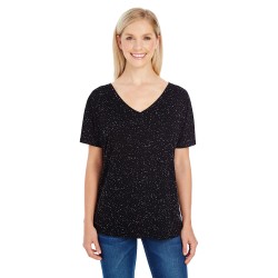 Threadfast Apparel - Ladies' Triblend Fleck Short-Sleeve V-Neck T-Shirt