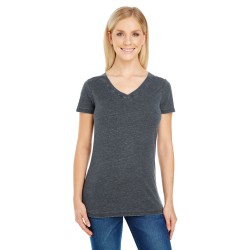 Threadfast Apparel - Ladies' Vintage Dye Short-Sleeve V-Neck T-Shirt