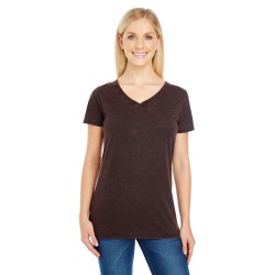 Threadfast Apparel - Ladies' Cross Dye Short-Sleeve V-Neck T-Shirt