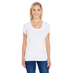 Threadfast Apparel - Ladies' Spandex Short-Sleeve Scoop Neck T-Shirt