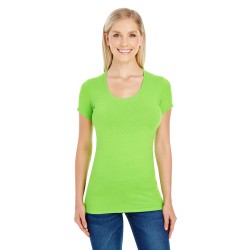 Threadfast Apparel - Ladies' Spandex Short-Sleeve Scoop Neck T-Shirt