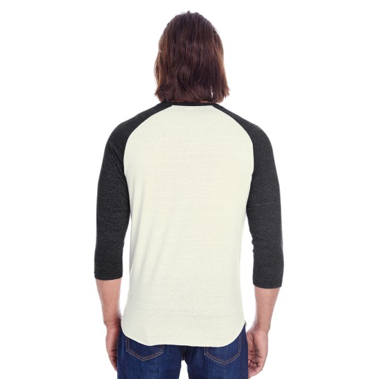 Threadfast Apparel - Unisex Triblend 3/4-Sleeve Raglan