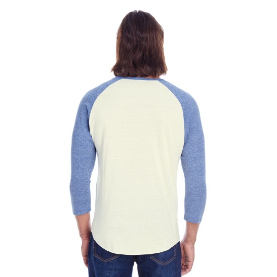 Threadfast Apparel - Unisex Triblend 3/4-Sleeve Raglan