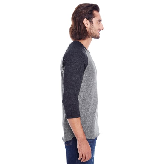 Threadfast Apparel - Unisex Triblend 3/4-Sleeve Raglan