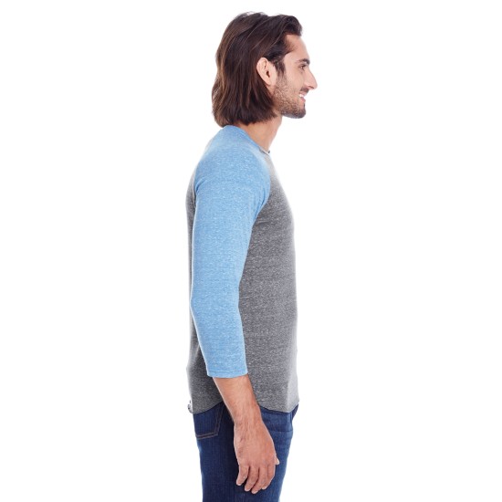 Threadfast Apparel - Unisex Triblend 3/4-Sleeve Raglan