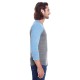 Threadfast Apparel - Unisex Triblend 3/4-Sleeve Raglan