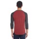 Threadfast Apparel - Unisex Triblend 3/4-Sleeve Raglan