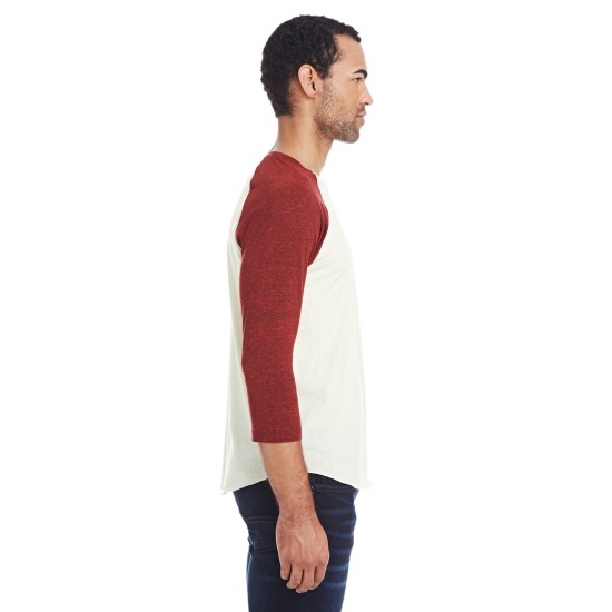 Threadfast Apparel - Unisex Triblend 3/4-Sleeve Raglan