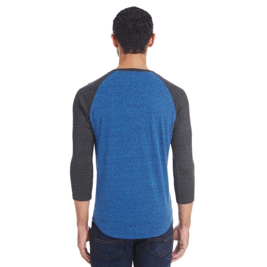 Threadfast Apparel - Unisex Triblend 3/4-Sleeve Raglan