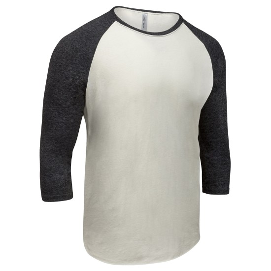 Threadfast Apparel - Unisex Triblend 3/4-Sleeve Raglan