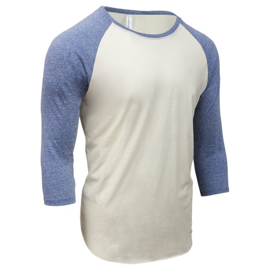 Threadfast Apparel - Unisex Triblend 3/4-Sleeve Raglan