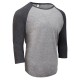 Threadfast Apparel - Unisex Triblend 3/4-Sleeve Raglan