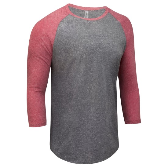 Threadfast Apparel - Unisex Triblend 3/4-Sleeve Raglan