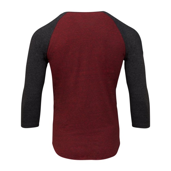 Threadfast Apparel - Unisex Triblend 3/4-Sleeve Raglan