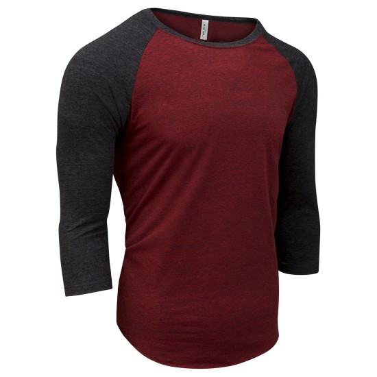 Threadfast Apparel - Unisex Triblend 3/4-Sleeve Raglan