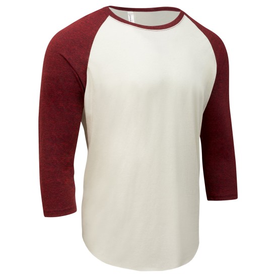 Threadfast Apparel - Unisex Triblend 3/4-Sleeve Raglan