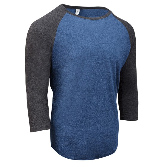 Threadfast Apparel - Unisex Triblend 3/4-Sleeve Raglan