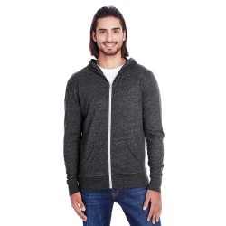 Threadfast Apparel - Unisex Triblend Full-Zip Light Hoodie