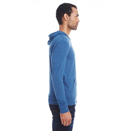 Threadfast Apparel - Unisex Triblend Full-Zip Light Hoodie