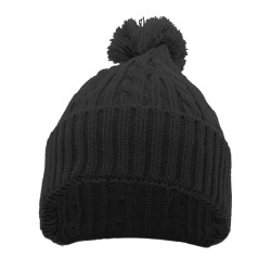 Cable Knit Pom-Pom Beanie