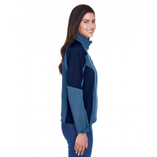 Ladies' Compass Colorblock Three-Layer Fleece Bonded Soft Shell Jacket