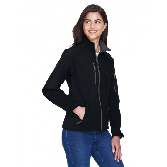 Ladies' Compass Colorblock Three-Layer Fleece Bonded Soft Shell Jacket