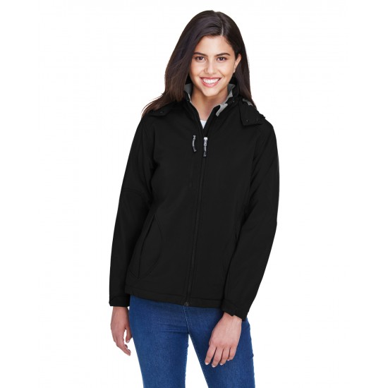 Ladies' Glacier Insulated Three-Layer Fleece Bonded Soft Shell Jacket with Detachable Hood