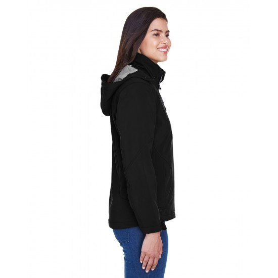 Ladies' Glacier Insulated Three-Layer Fleece Bonded Soft Shell Jacket with Detachable Hood