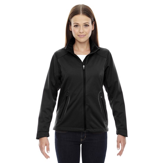 Ladies' Splice Three-Layer Light Bonded Soft Shell Jacket with Laser Welding