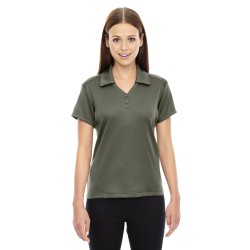 Ladies' Exhilarate Coffee Charcoal Performance Polo with Back Pocket
