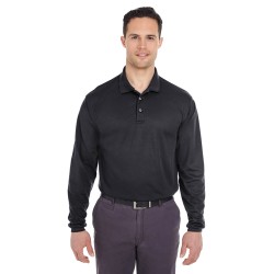 UltraClub - Adult Cool & Dry Long-Sleeve Mesh Piqué Polo