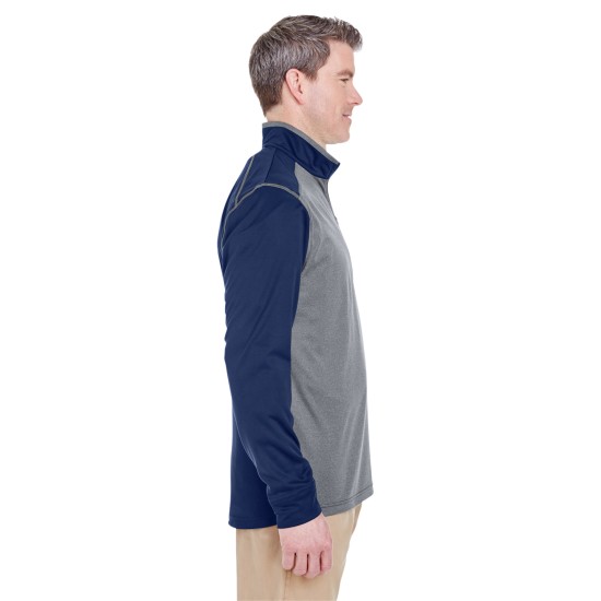 UltraClub - Adult Cool & Dry Sport Two-Tone Quarter-Zip Pullover
