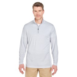 UltraClub - Adult Striped Quarter-Zip Pullover