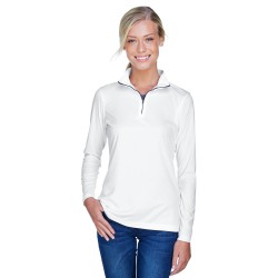 UltraClub - Ladies' Cool & Dry Sport Performance Interlock Quarter-Zip Pullover