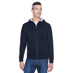 UltraClub - Adult Rugged Wear Thermal-Lined Full-Zip Hooded Fleece