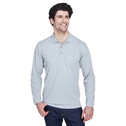 UltraClub - Adult Long-Sleeve Classic Piqué Polo