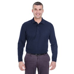 UltraClub - Adult Long-Sleeve Whisper Piqué Polo