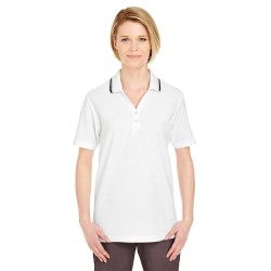 UltraClub - Ladies' Short-Sleeve Whisper Piqué Polo with Tipped Collar