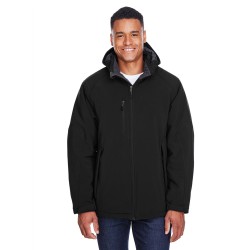 Men's Glacier Insulated Three-Layer Fleece Bonded Soft Shell Jacket with Detachable Hood