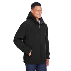 Men's Glacier Insulated Three-Layer Fleece Bonded Soft Shell Jacket with Detachable Hood