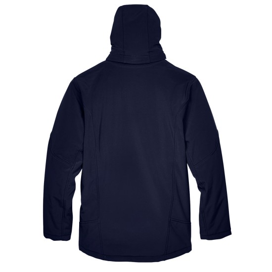Men's Glacier Insulated Three-Layer Fleece Bonded Soft Shell Jacket with Detachable Hood